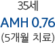 35세 AMH 0.76 (5개월 치료)